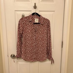Abercrombie Floral Button Up Blouse